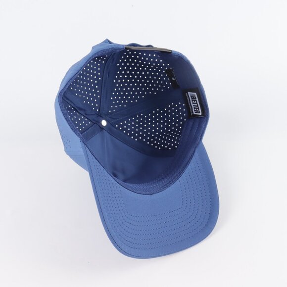 Blank 5 Panel Performance Structured Hats- 12 pack in Color Blue - Picture 5 of 5